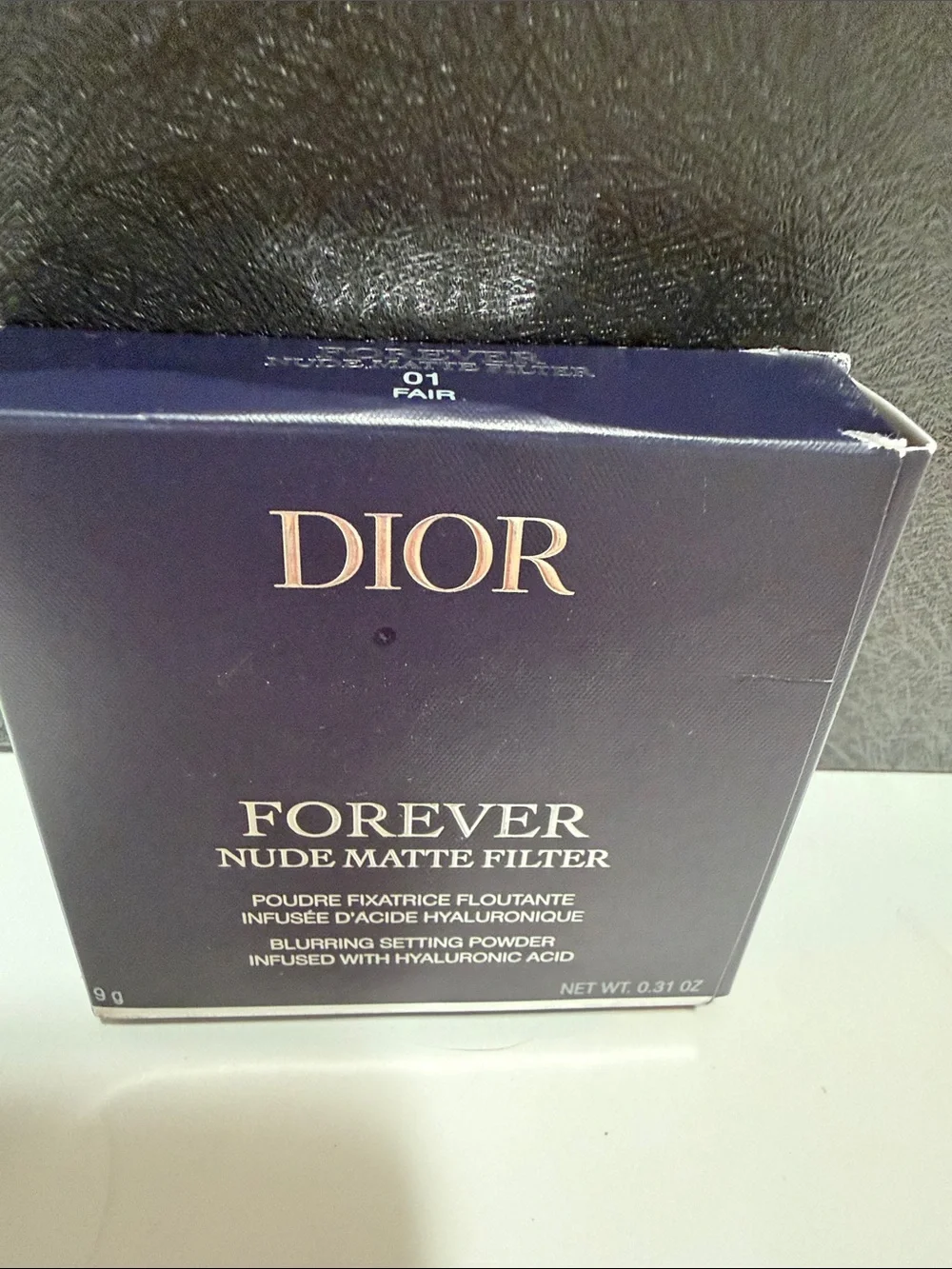 Dior 01 fair Quilted Compact Silver CD Emblem setting powder forever nude matte - Picture 5 of 5